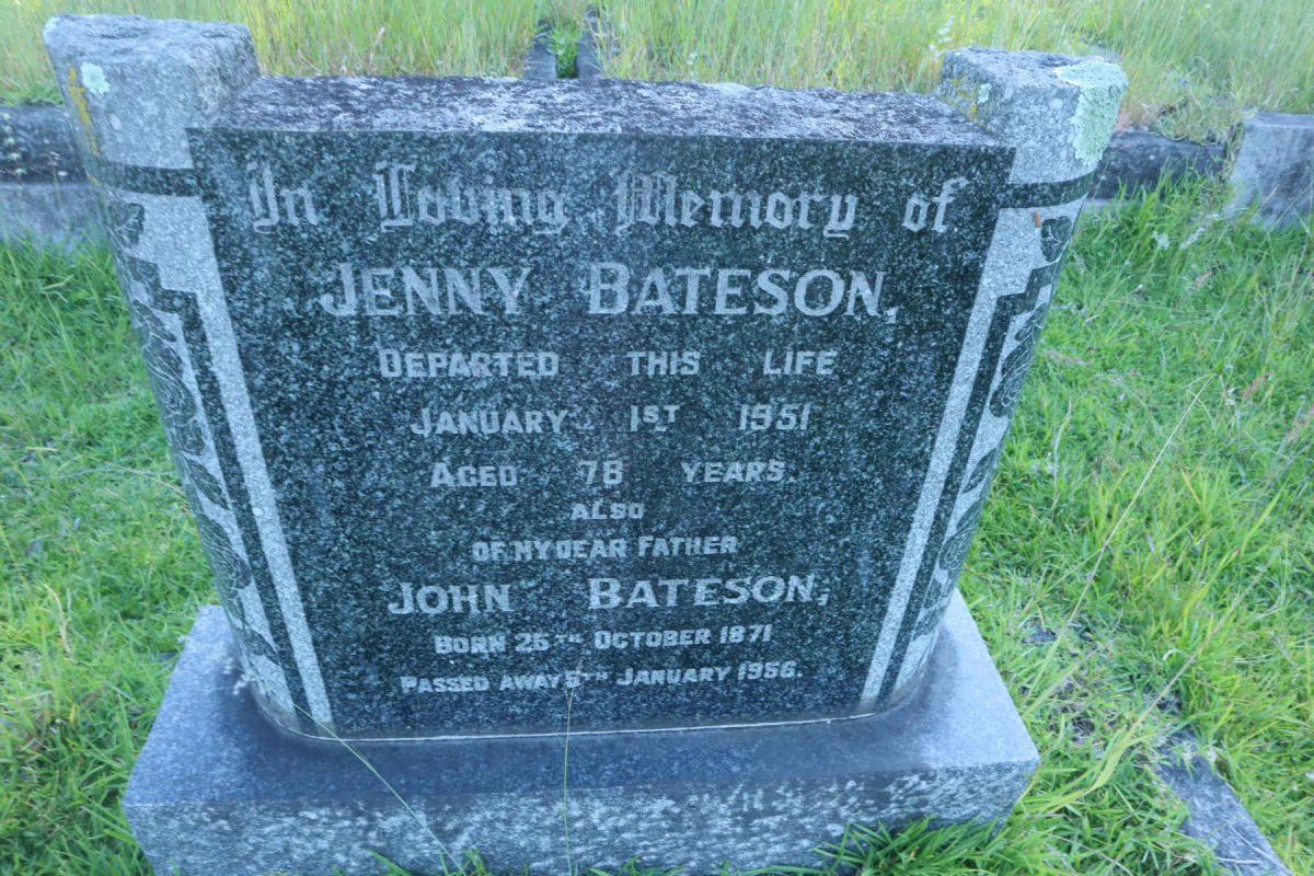 BATESON John 1871-1956 &amp; Jenny -1951