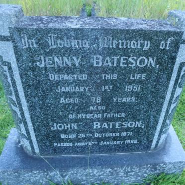 BATESON John 1871-1956 &amp; Jenny -1951