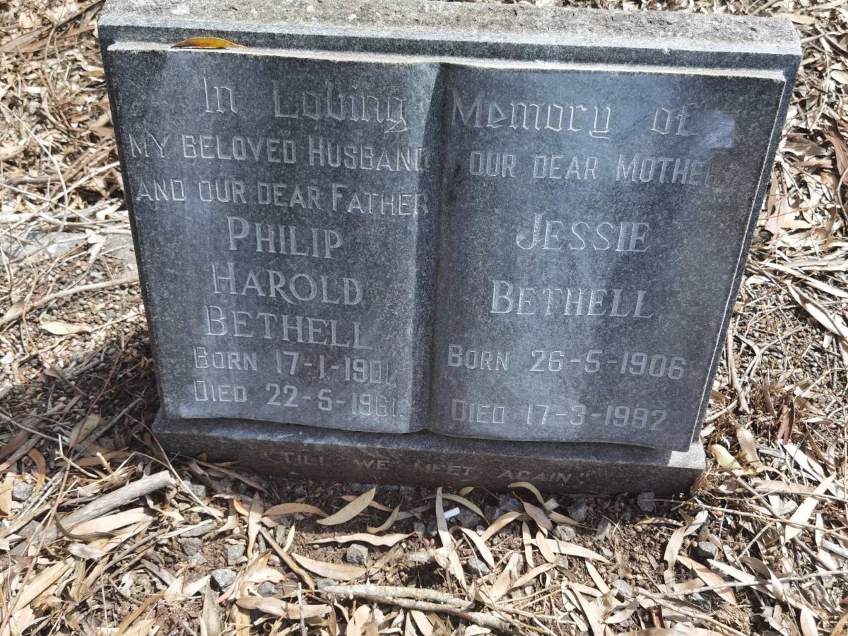 BETHELL Philip Harold 1904-1961 & Jessie 1906-1992