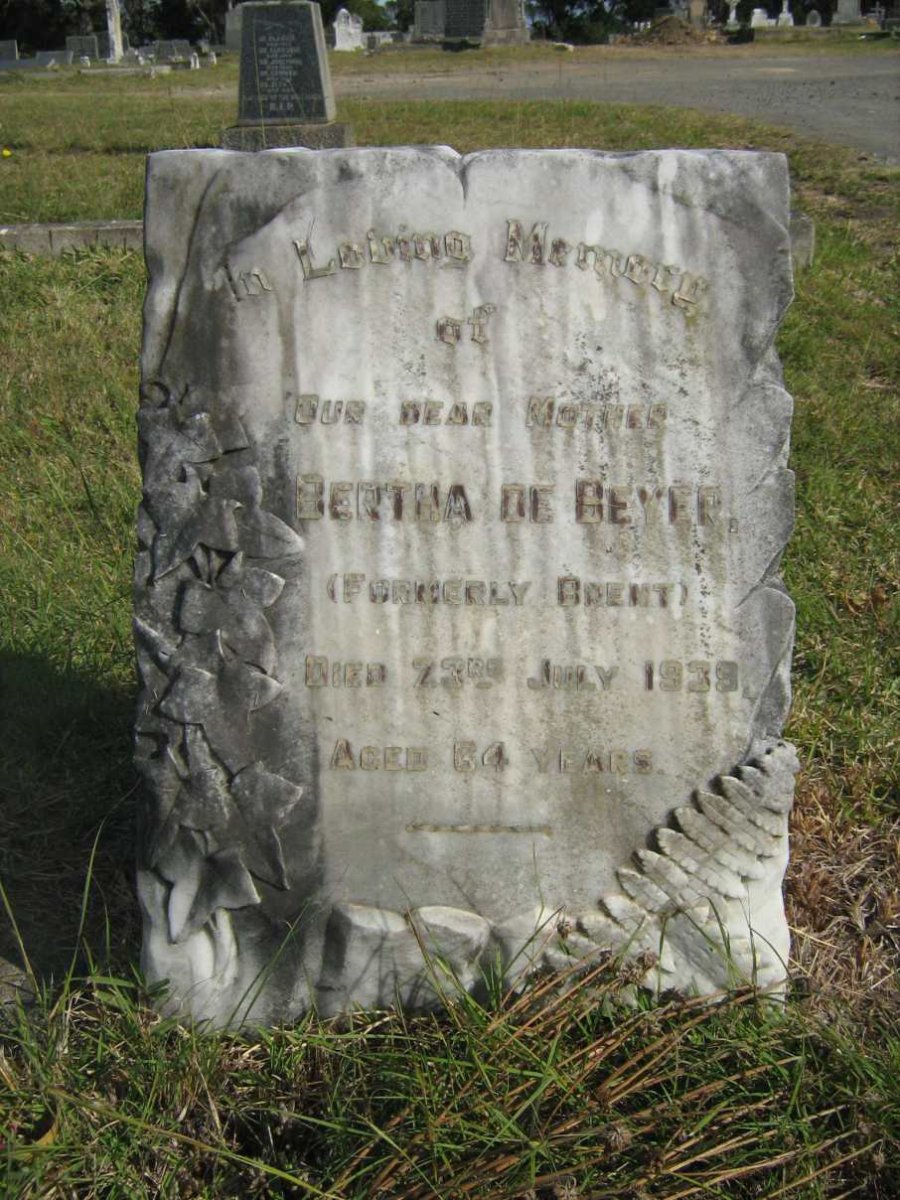 BEYER Bertha, de formerly BRENT -1939