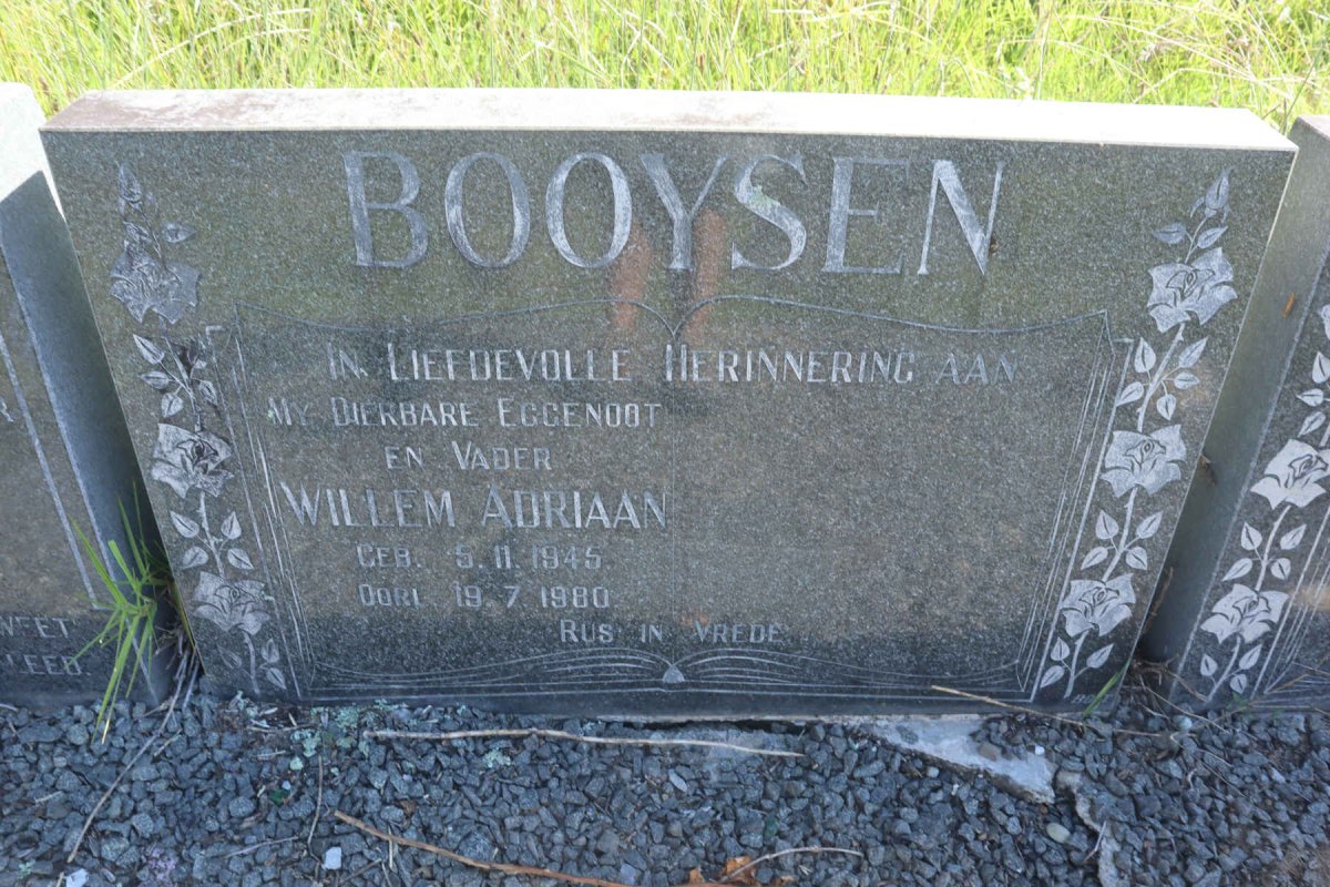 BOOYSEN Willem Adriaan 1945-1980