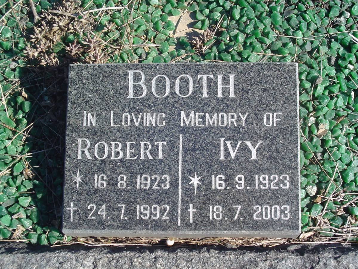 BOOTH Robert 1923-1992 &amp; Ivy 1923-2003 