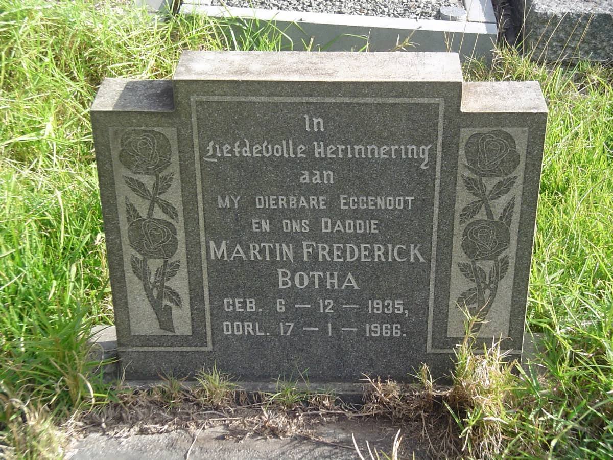BOTHA Martin Frederick 1935-1966 