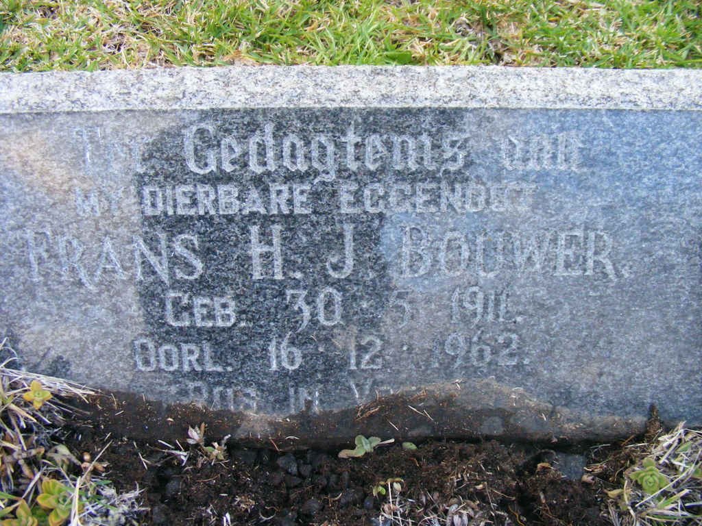 BOUWER Frans H.J. 1911-1962