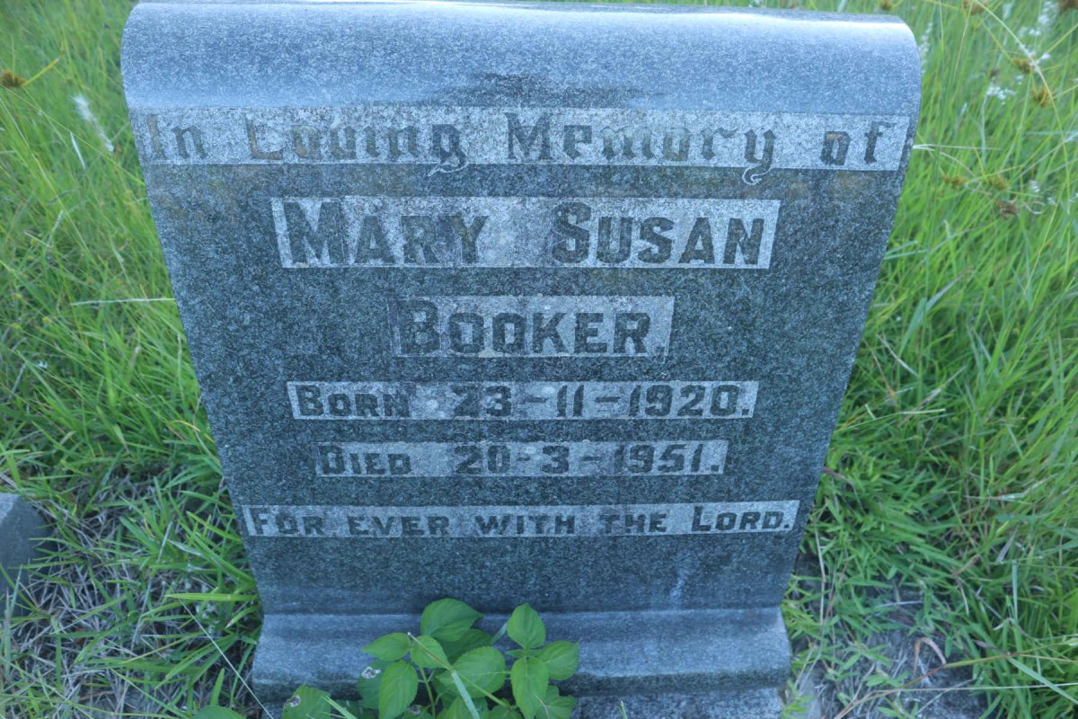 BOOKER Mary Susan 1920-1951