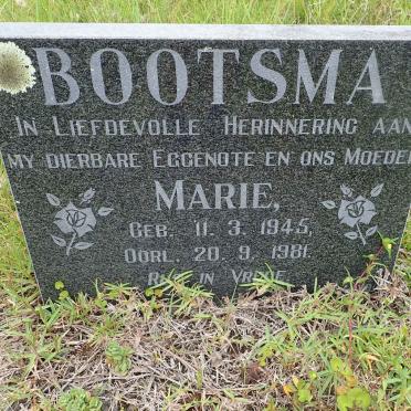 BOOTSMA Marie 1945-1981