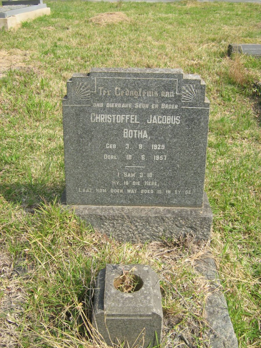 BOTHA Christoffel Jacobus 1929-1957