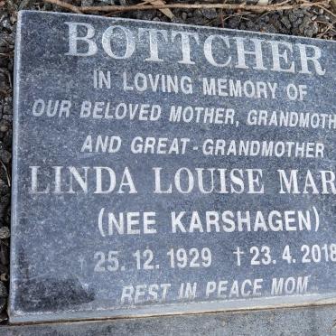 BOTTCHER Linda Louise Maria nee KARSHAGEN 1929-2018