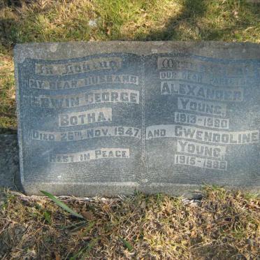 BOTHA Edwin George -1947 :: YOUNG Alexander 1913-1980 &amp; Gwendoline 1915-1988