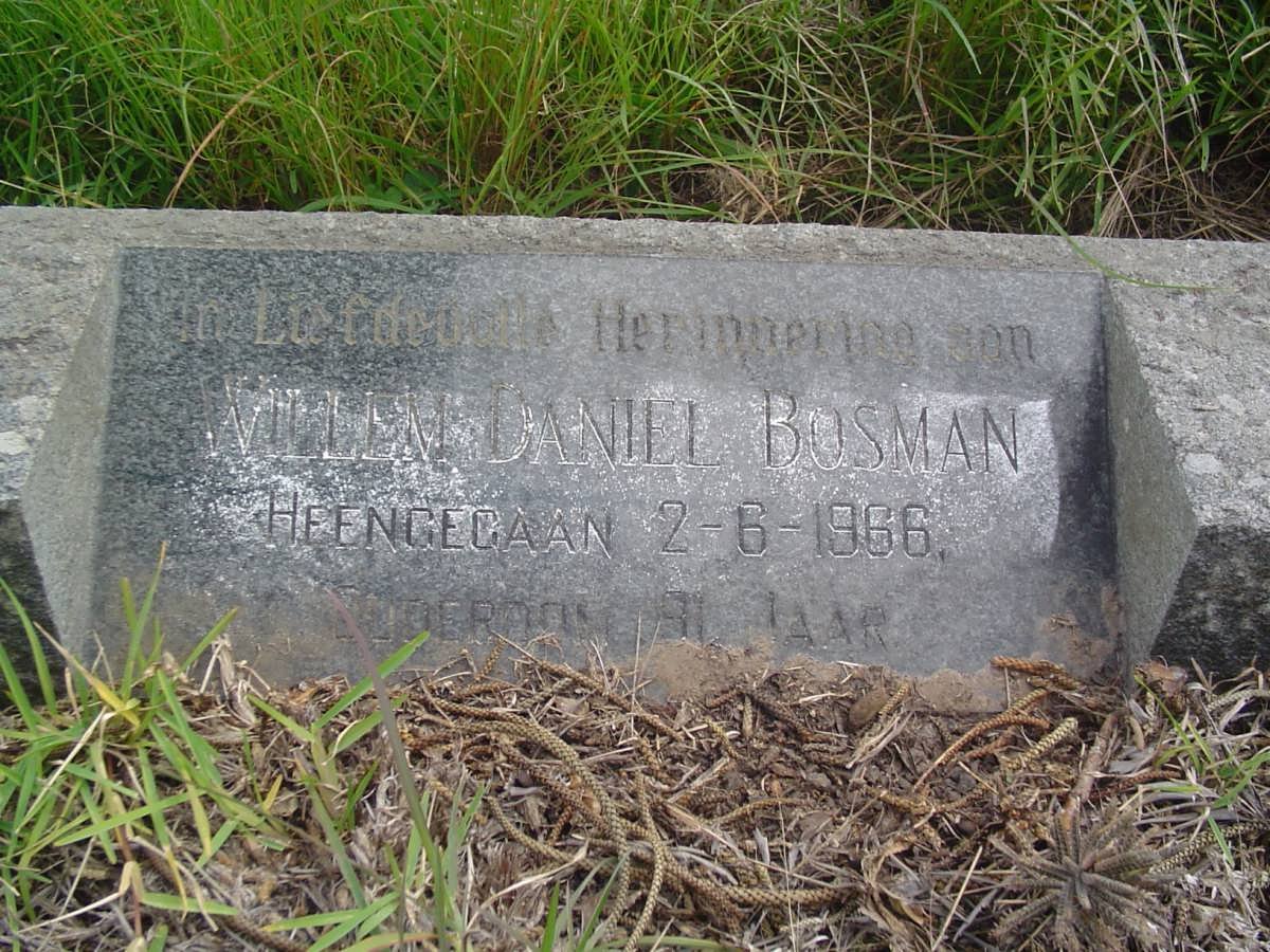 BOSMAN Willem Daniel -1966