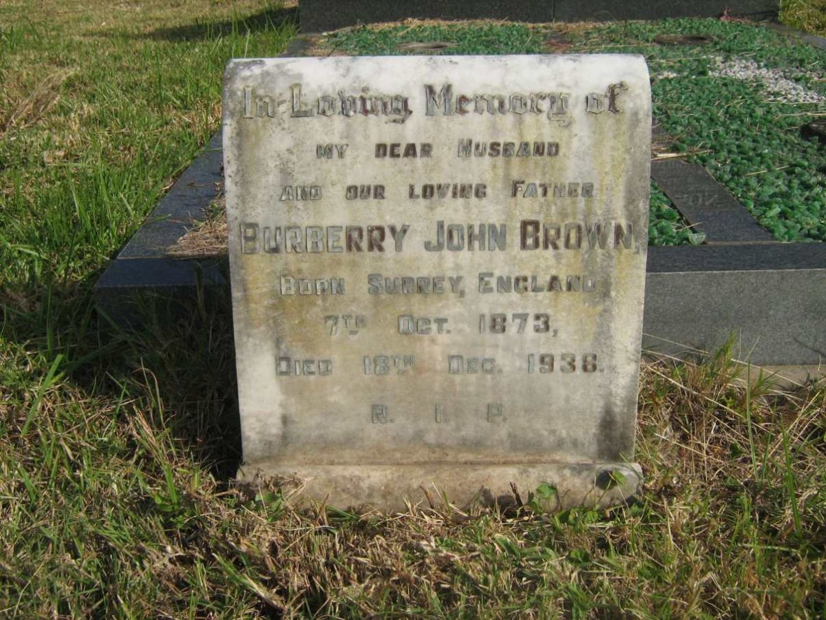 BROWN Burberry John 1873-1938