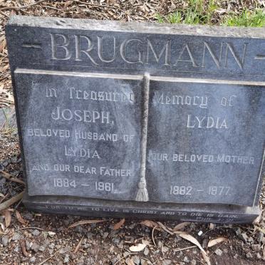 BRUGMANN Joseph 1884-1961 & Lydia 1882-1977