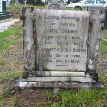 BROWN Neil 1882-1931 &amp; Elizabeth Dora 1889-1935