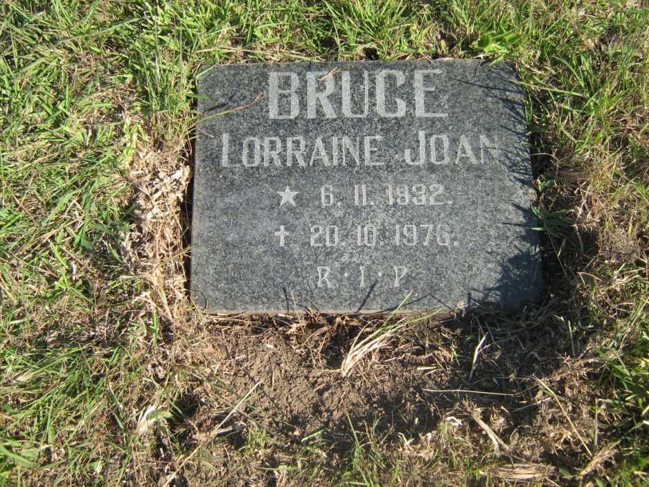 BRUCE Lorraine Joan 1932-1976