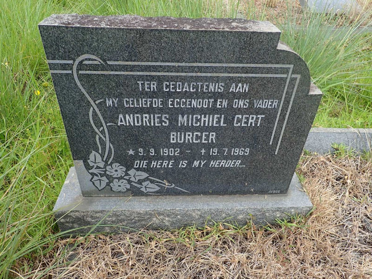 BURGER Andries Michiel Gert 1902-1969