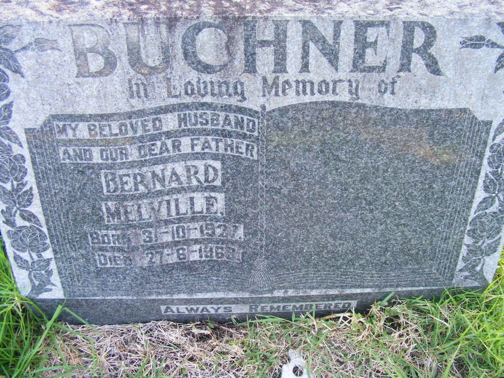BUCHNER Bernard Melville 1927-1968