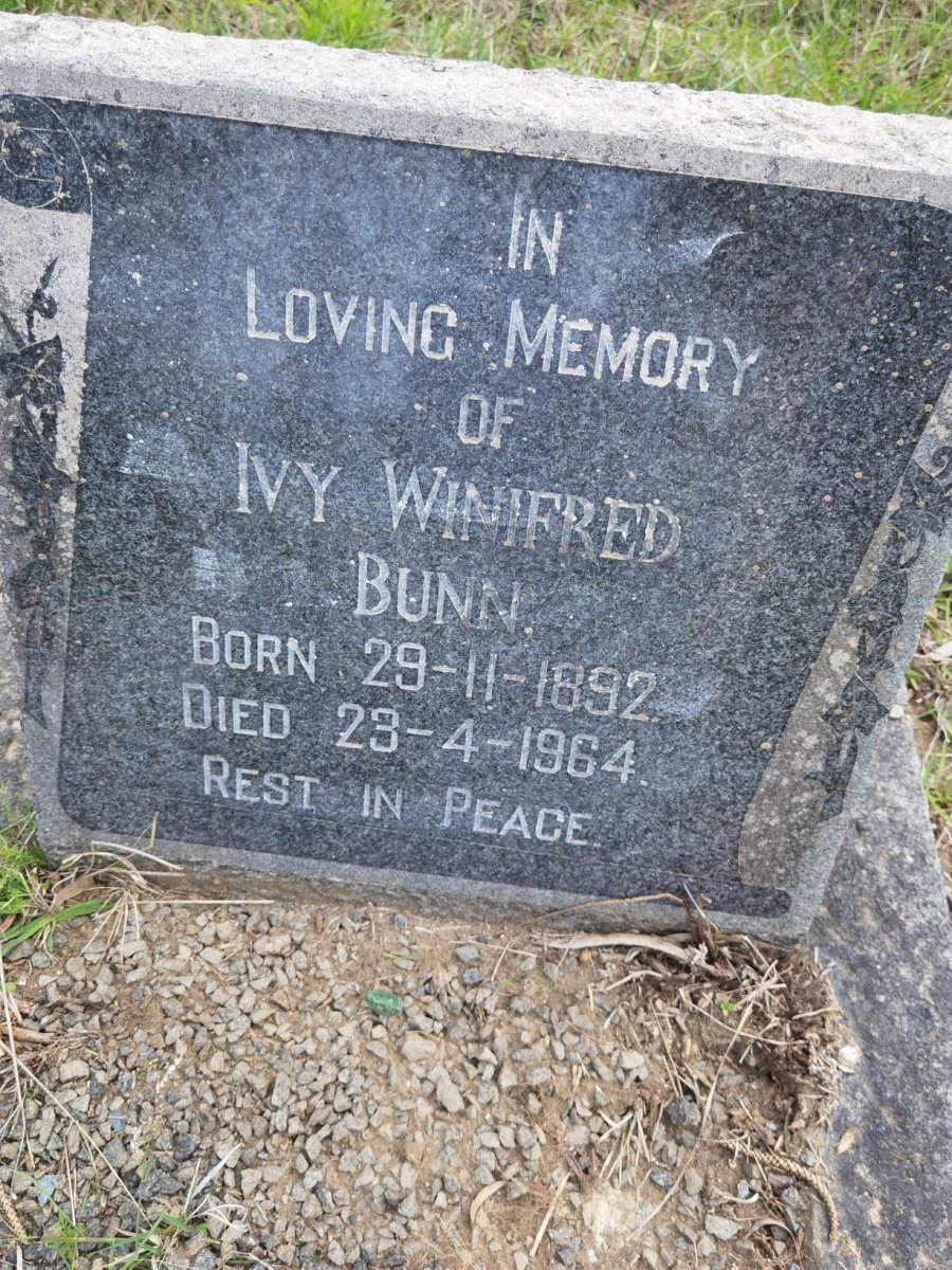 BUNN Ivy Winifred 1892-1964
