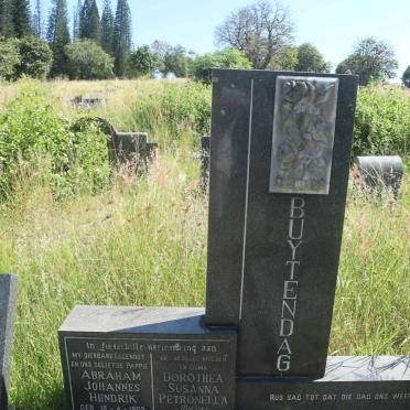 BUYTENDAG Abraham Johannes Hendrik 1903-1966 &amp; Dorothea Susanna Petronella nee KLOPPER 1909-1996