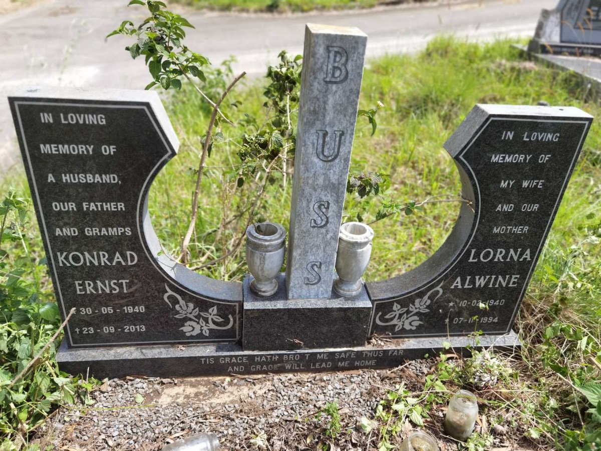 BUSS Konrad Ernst 1940-2013 & Lorna Alwine 1940-1994