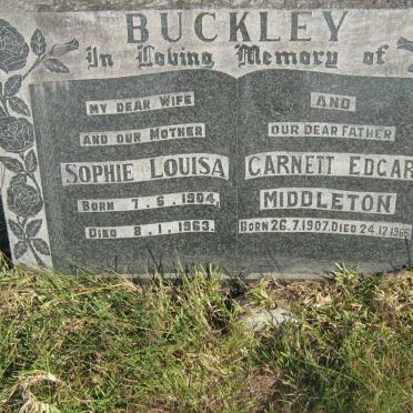BUCKLEY Garnett Edgar Middleton 1907-1965 &amp; Sophie Louisa 1904-1963