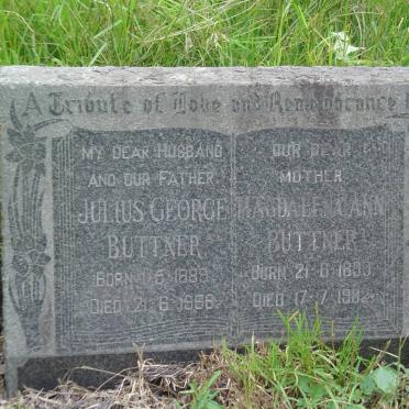 BUTTNER Julius George 1889-1966 &amp; Magdalena Ann 1899-1982