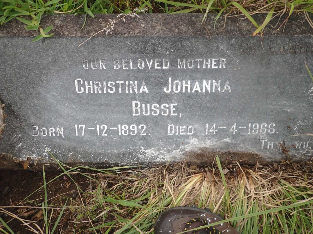 BUSSE Oscar William August 1882-1959 &amp; Christina Johanna 1892-1986