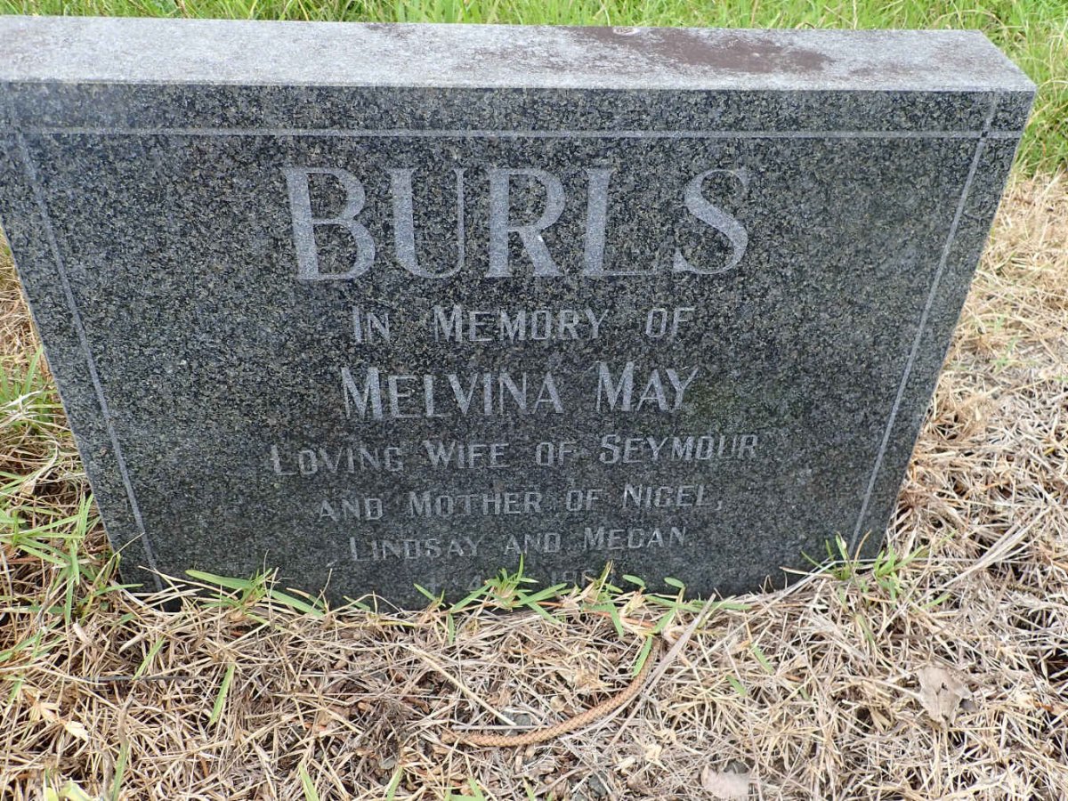 BURLS Melvina May -19??