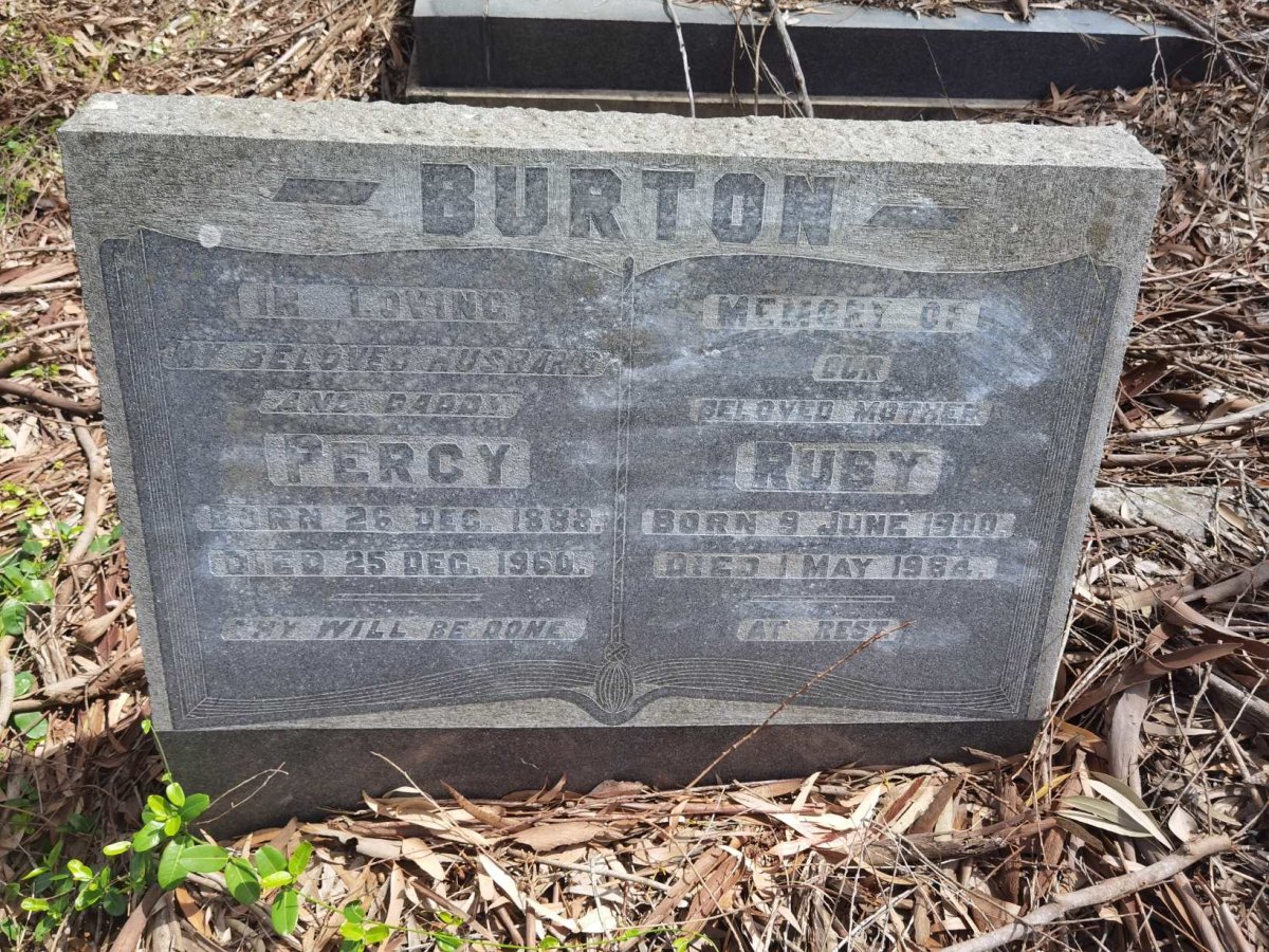BURTON Percy 1888-1960 & Ruby 1900-1984