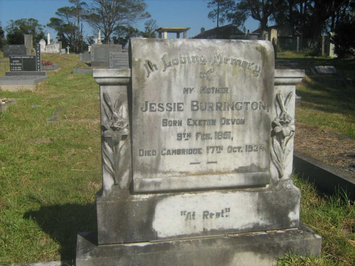 BURRINGTON Jessie 1851-1934