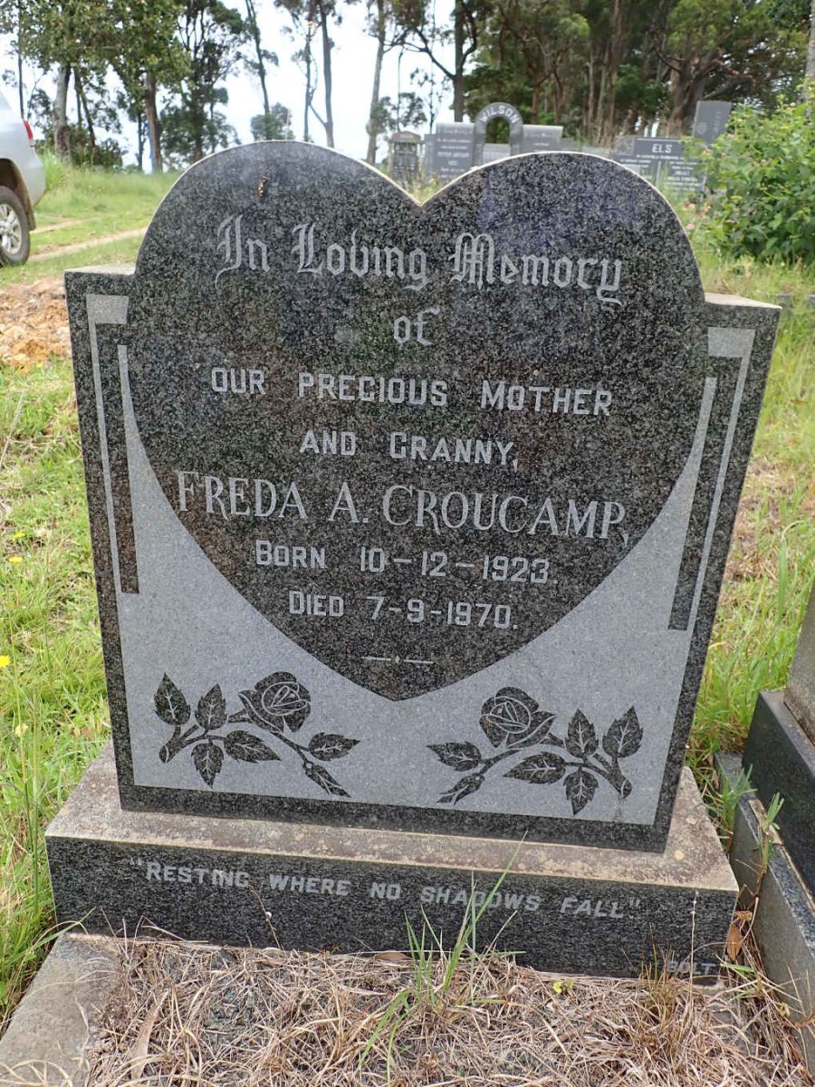 CROUCAMP Freda A. 1923-1970