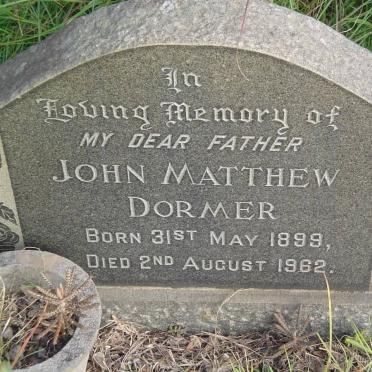 DORMER John Matthew 1899-1962