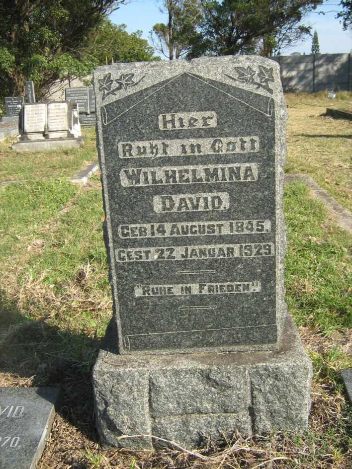 DAVID Wilhelmina 1845-1929