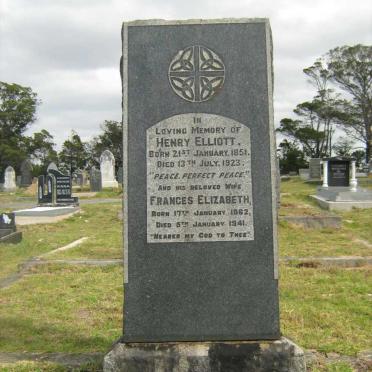 ELLIOTT Henry 1851-1923 &amp; Frances Elizabeth 1862-1941