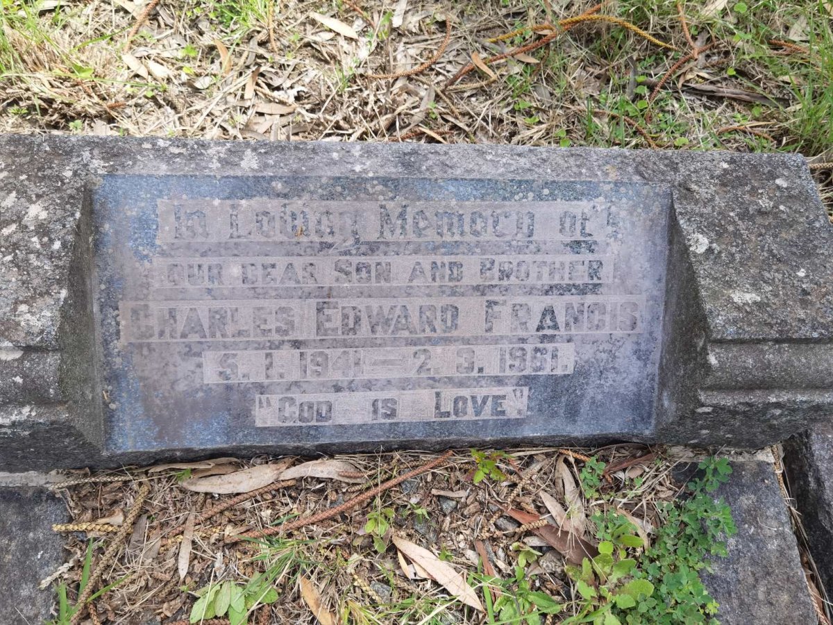 FRANCIS Charles Edward 1941-1961