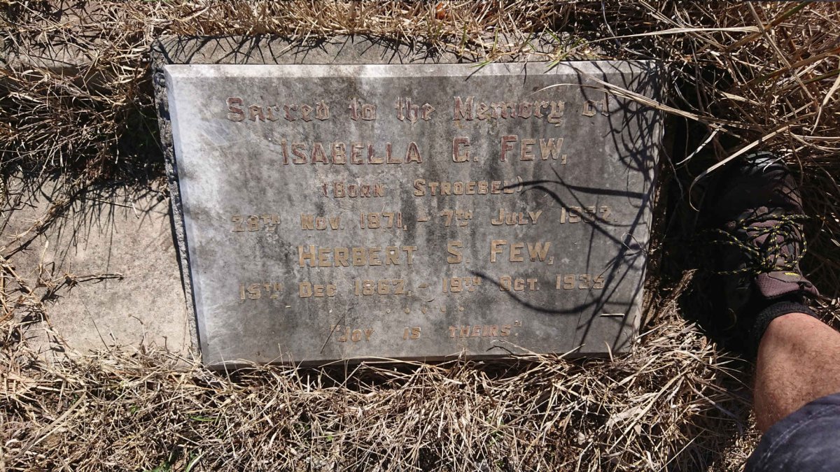 FEW Herbert S. 1862-1935 &amp; Isabella G. STROEBEL 1871-1932