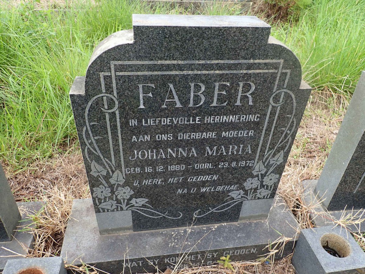 FABER Johanna Maria 1880-1972