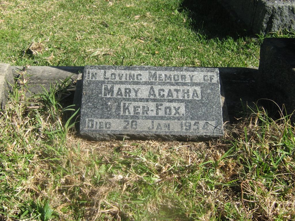 FOX Mary Agatha, Ker -1954