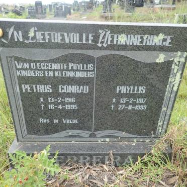 FERREIRA Petrus Conrad 1916-1995 &amp; Phyllis 1917-1999