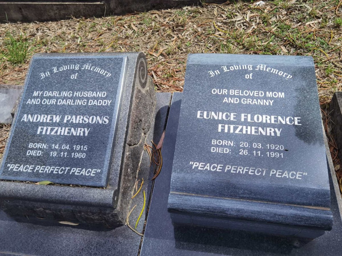 FITZHENRY Andrew Parsons 1915-1960 & Eunice Florence 1920-1991