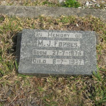 FORBES M.J. 1875-1957