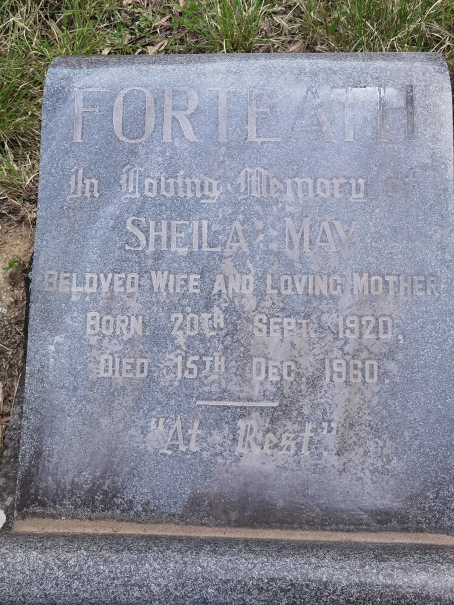 FORTEATH Sheila May 1920-1960