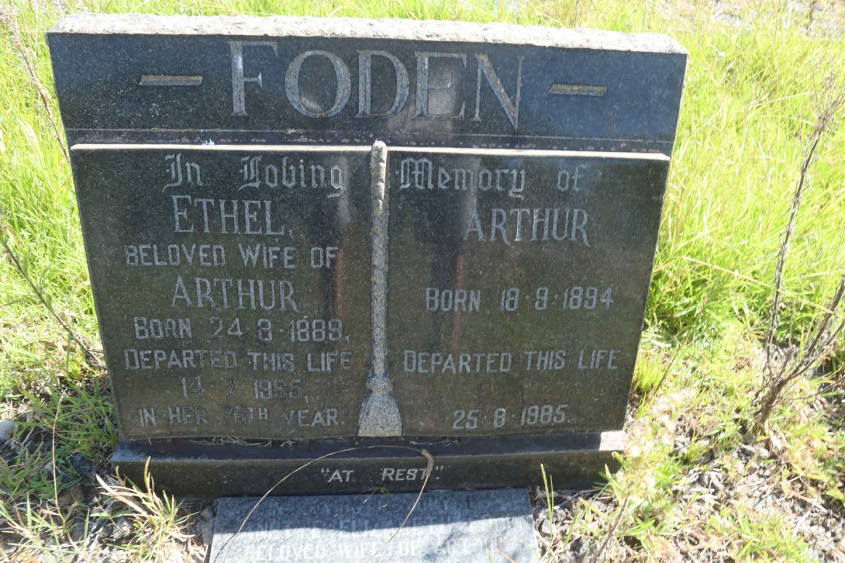 FODEN Arthur 1894-1985 &amp; Ethel 1889-1965 :: FODEN Jeanette Elizabeth 1901-1978