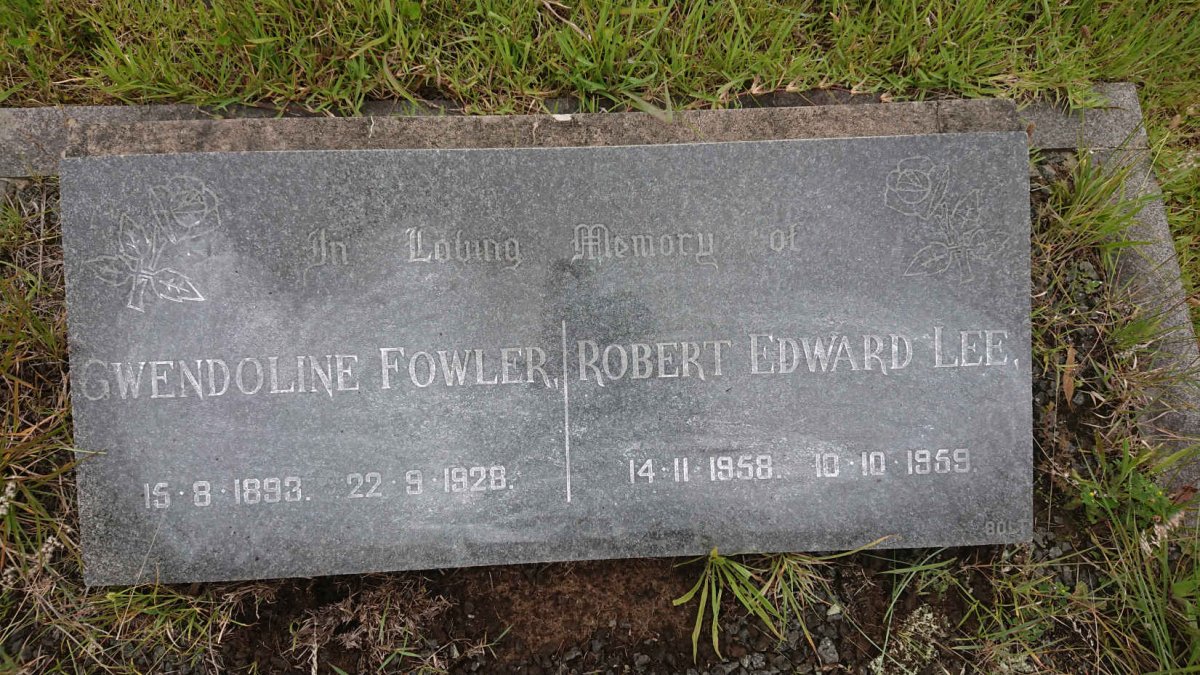 FOWLER Gwendoline 1893-1928 :: LEE Robert Edward 1958-1959