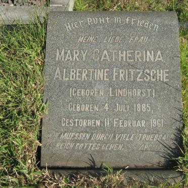 FRITZSCHE Mary Catherina Albertina nee LINDHORST 1885-1961