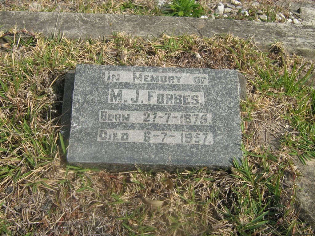 FORBES M.J. 1875-1957