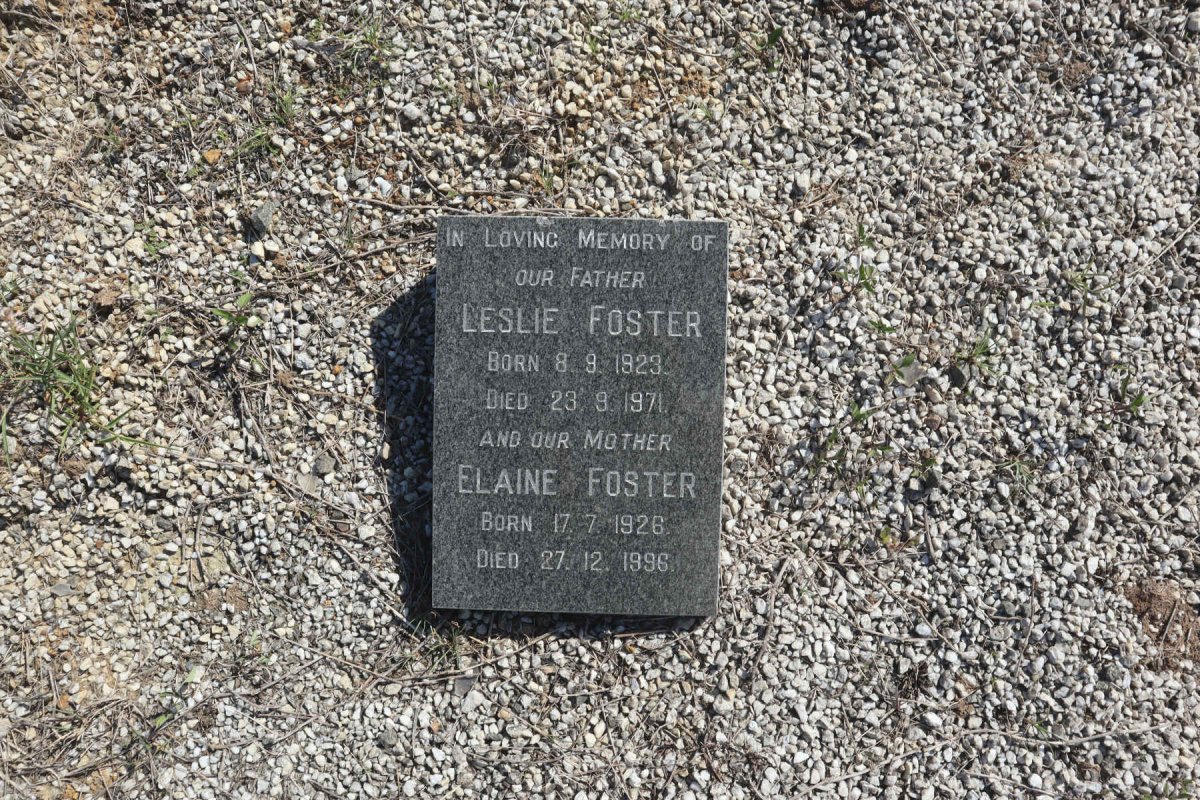 FOSTER Leslie 1923-1971 &amp; Elaine 1926-1996
