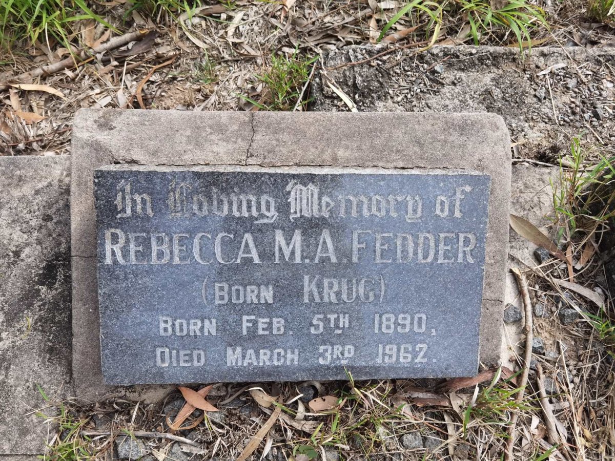 FEDDER Rebecca M.A. nee KRUG 1890-1962