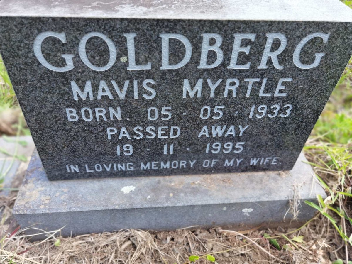 GOLDBERG Mavis Myrtle 1933-1995