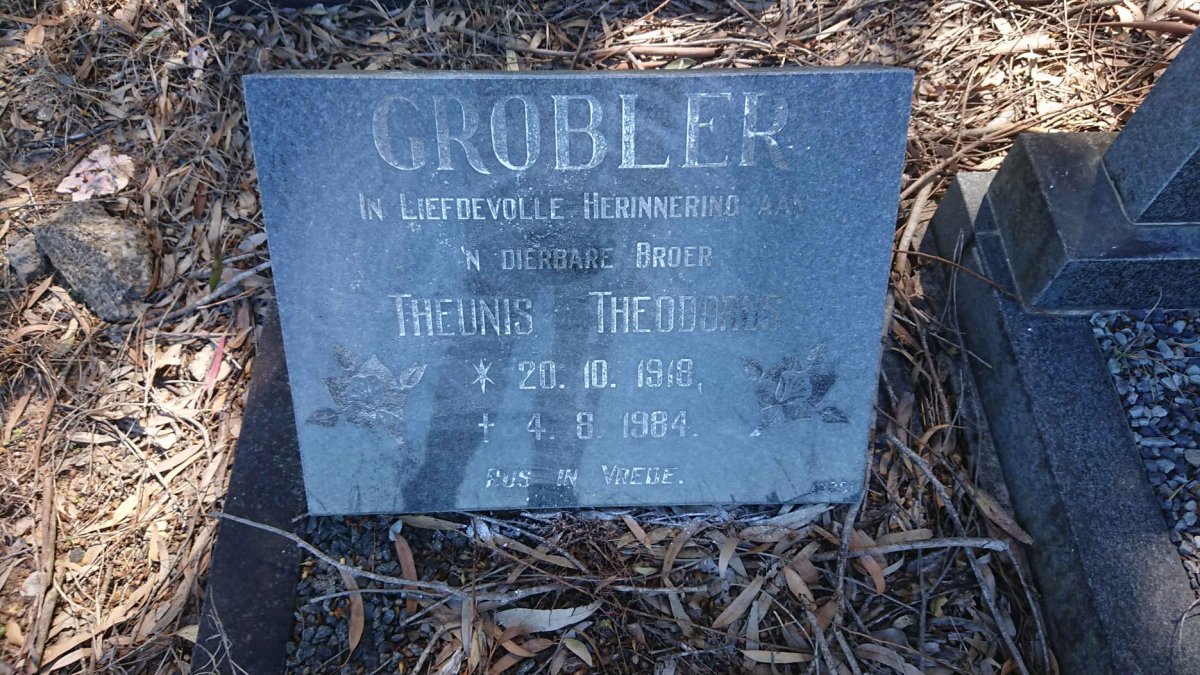 GROBLER Theunis Theodorus 1918-1984