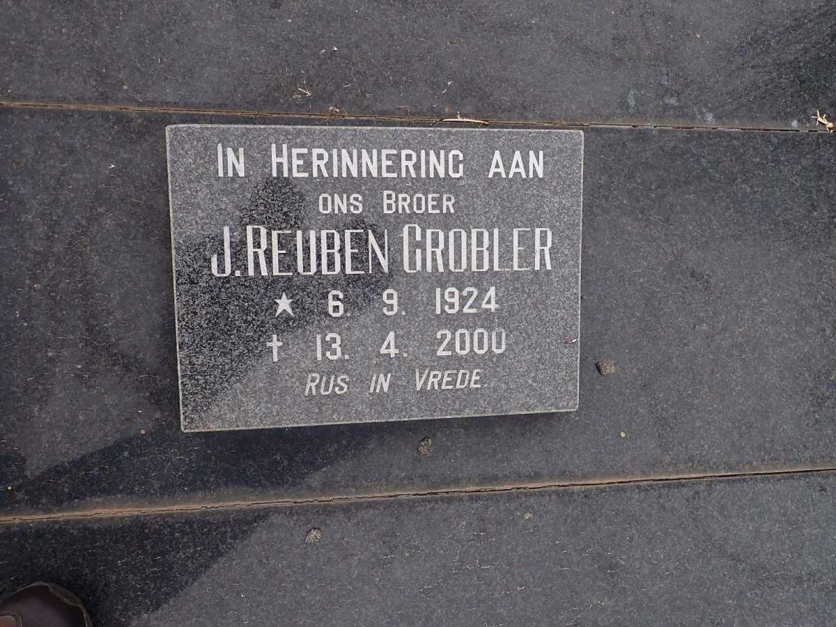 GROBLER J. Reuben 1924-2000